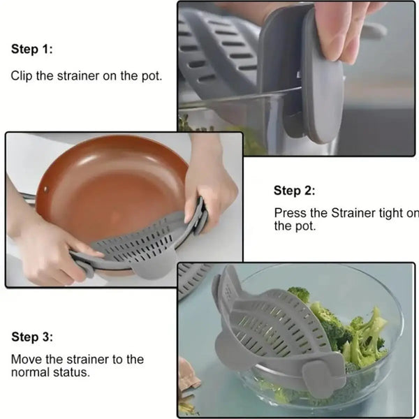 QuickClip Easy Adjustable Pot Strainer